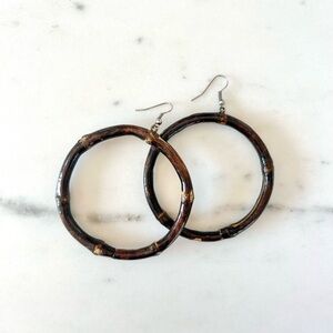 GENUINE BAMBOO HOOPS FROM KAUAI_Dark